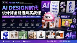 2026AI DESIGN时代设计师全能进阶实战课：从字体创意、版式布局到电商包装与品牌全案，掌握AI商业设计完整方法-网创资源站