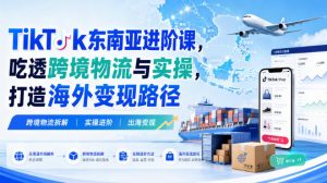 TikTok东南亚进阶课，吃透跨境物流与实操，打造海外变现路径-网创资源站