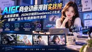 AIGC商业动画漫剧实战班-更新：从底层逻辑、JSON分镜到Seedance2.0生成，掌握广告片与漫剧制作流程-网创资源站