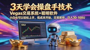 三天学会操盘手技术【顺势而为第八期】Vegas交易技术+聪明软件，日赚50-300U-网创资源站