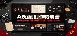 AI短剧创作特训营：行业机会解析，剧本创作，AI图文视频工具教学(文字版)-网创资源站