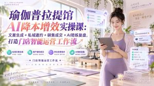 瑜伽普拉提馆AI降本增效实操课：文案生成+私域邀约+销售成交+AI陪练复盘，打造门店智能运营工作流-网创资源站
