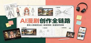 AI漫剧创作全链路：素材人物场景生成，配音剪辑，批量制作变现-网创资源站