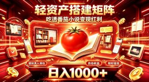 轻资产搭建矩阵,吃透番茄小说变现红利,日入1000+,支持无限矩阵放大【揭秘】-网创资源站
