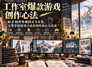 工作室爆款游戏创作心法｜从企划世界观到关卡开发，完整掌握游戏全流程制作核心方法论-网创资源站