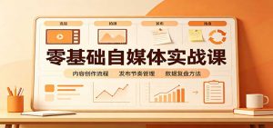 零基础自媒体实战课:赛道人设冷启动,内容创作复盘,公私域商业闭环-网创资源站