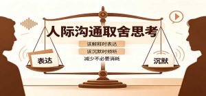 人际沟通取舍思考：分清解释与沉默边界，拿捏职场生活沟通分寸减少情绪内耗-网创资源站
