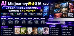AI Midjourney设计课程(2026),从零基础入门到商业设计落地全链路,零基础也能掌握专业AI设计能力(更新0913)-网创资源站