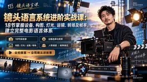 镜头语言系统进阶实战课:18节掌握设备、构图、灯光、运镜、转场及帧率,建立完整电影语言体系-网创资源站