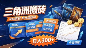 三角洲搬砖 独家捡漏套利玩法 0封号单机日产300＋-网创资源站