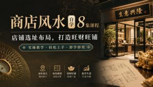 商店风水自学8集课程｜店铺选址布局，打造旺财旺铺实操教学-网创资源站
